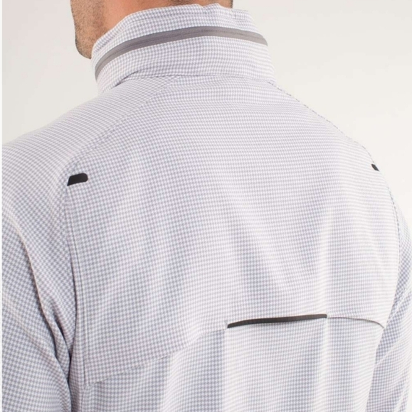 Lululemon Sprint Jacket II Houndstooth Swift White Silver Slate Size L - Picture 14 of 16